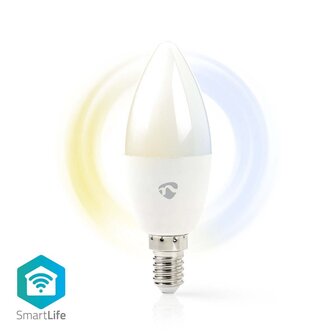 Nedis WIFILRW10E14 Smartlife Led Bulb Wi-fi E14 470 Lm 4.9 W Warm To Cool White Energieklasse: F Android&trade; / Ios Kaars