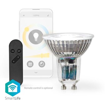 Nedis WIFILRW10GU10 Smartlife Led Bulb Wi-fi Gu10 345 Lm 4.9 W Warm To Cool White Energieklasse: G Android&trade; / Ios Par16