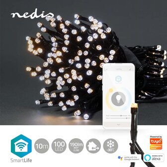 Nedis WIFILX02W100 Smartlife Decoratieve Led Koord Wi-fi Warm Tot Koel Wit 100 Led&#039;s 10.0 M Android&trade; / Ios