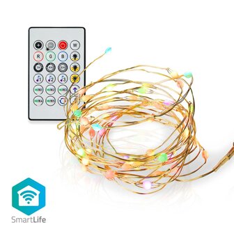 Nedis WIFILX51RGB Smartlife Gekleurde Led-strip Wi-fi Meerkleurig 5000 Mm Ip44 400 Lm Android&trade; / Ios