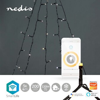 Nedis WIFILXT11W200 Smartlife Decoratieve Led Boom Wi-fi Warm Wit 200 Led&#039;s 5 X 4 M Android&trade; / Ios