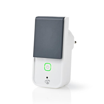 Nedis WIFIPO120FWT Wi-fi Smart Stekker Voor Buiten Spatwaterbestendig Ip44 Verbruiksmonitor Schuko Type F 16 A