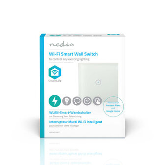 Nedis WIFIWS10WT Wi-fi Smart Lichtschakelaar Single