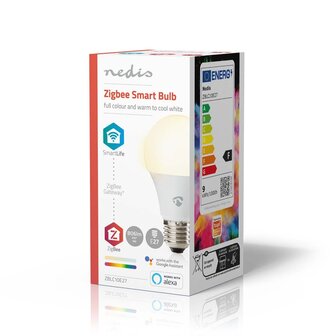 Nedis ZBLC10E27 Smartlife Multicolour Lamp Zigbee 3.0 E27 806 Lm 9 W Rgb / Warm Tot Koel Wit 2200 - 6500 K Android&trade; / Ios Peer 1 Stuks