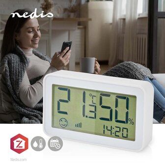 Nedis ZBSC30WT Smart Klimaatsensor Zigbee 3.0 Batterij Gevoed Android&trade; / Ios Wit