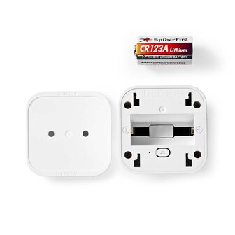 Nedis ZBSM20WT Smartlife Bewegingssensor Zigbee 3.0 Batterij Gevoed / Usb Gevoed Detectiehoek: 100 &deg; Detectiebereik: 7 M Max. Batterijduur: 24 Maanden Wit