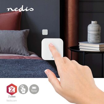 Nedis ZBWS10WT Smartlife Wandschakelaar Zigbee 3.0 Muurmontage Android&trade; / Ios Kunststof Wit