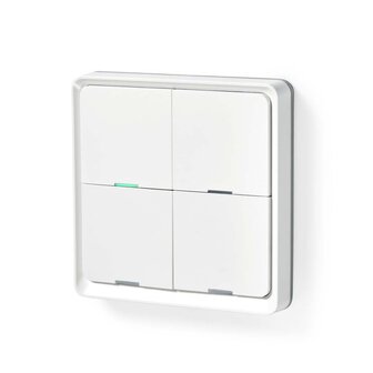 Nedis ZBWS40WT Smartlife Wandschakelaar Zigbee 3.0 Muurmontage Android&trade; / Ios Kunststof Wit