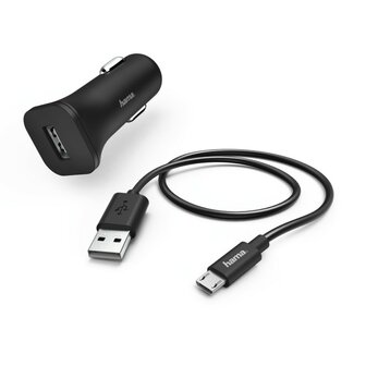 Hama Auto-oplaadset Micro-USB 1 A Zwart