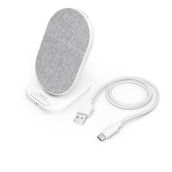 Hama Wireless Charger QI-FC10S-Fab 10 W Draadl. Smartphone-laadstation Wit