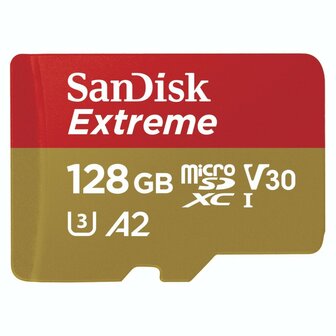 Sandisk MicroSDXC Extreme 128GB 190mb / 60mb,U3,V30,A2 AC