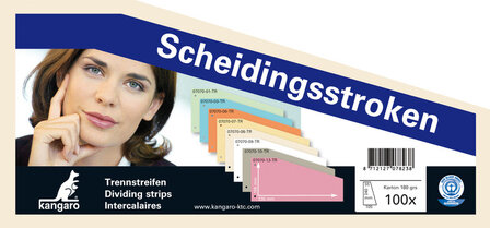 Kangaro 07070-08-TR Scheidingsstrook 2-gaats Trapezium 180gr RC Beige