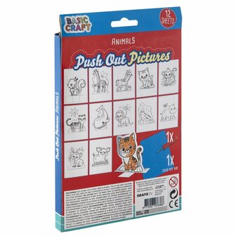 Basic Craft PushOut Prikkaart Dieren