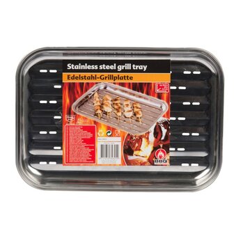 BBQ Collection Grillplaat 34.5x24x2.5 cm RVS