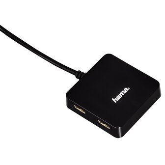 Hama Usb2.0 Hub 1:4 Buspowered Zwart