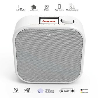 Hama Digitale Radio DIR355SBT DAB+/internetradio/Bluetooth&reg;/app Wit