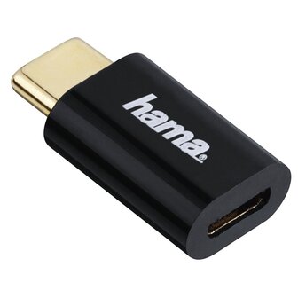 Hama USB-C-adapter USB 2.0 USB-C-stekker &ndash; Micro-USB-koppeling 480 Mbit/s