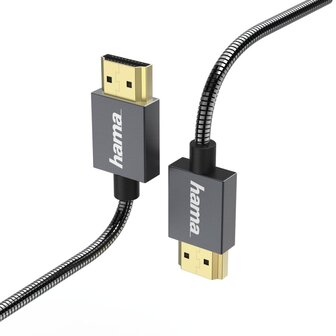 Hama High-speed HDMI&trade;-kabel Elite Ethernet Metaal Antraciet 0,75 M