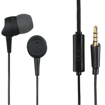 Hama Oordopjes Kooky In-ear Microfoon Kabel-knikbescherming Zwart