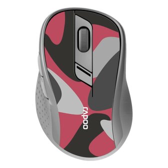 Rapoo M500 Silent Stille Multimodus Draadloze Optische Muis Rood/Camouflage