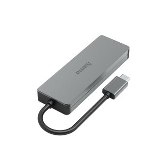 Hama USB-C-hub 4-poorts USB 3.2 Gen2 10 Gbit/s Alu