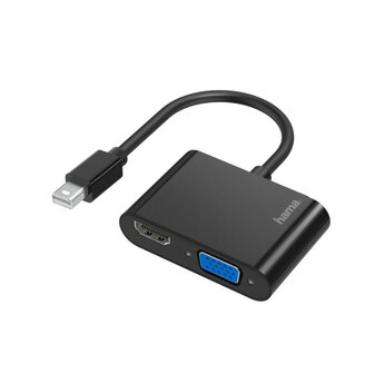 Hama Video-adapter 2in1 Mini-DisplayPort-st. - VGA &amp; HDMI&trade;-aansl. Ultra-HD 4K