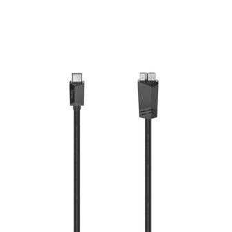 Hama USB-C-kabel USB-C-stekker - Micro-USB-st. USB 3.2 Gen1 5 Gbit/s 0,25 M