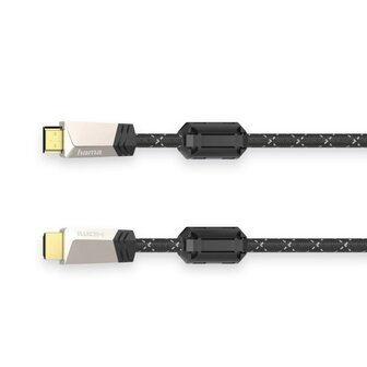 Hama Premium HDMI&trade;-kabel Met Ethernet Conn. - Conn. Ferriet Metaal 0,75 M