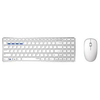 Rapoo 9300M Multimodus Draadloze Ultraslanke Desktop Combo Set QWERTY Wit