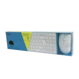 Rapoo 9300M Multimodus Draadloze Ultraslanke Desktop Combo Set QWERTY Wit