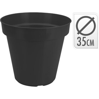 Bloempot Rond 35 cm Zwart