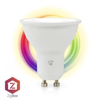 Nedis ZBLC10GU10 Smartlife Multicolour Lamp Zigbee 3.0 Gu10 345 Lm 4.7 W Rgb / Warm Tot Koel Wit 2200 - 6500 K Android&trade; / Ios Spot 1 Stuks