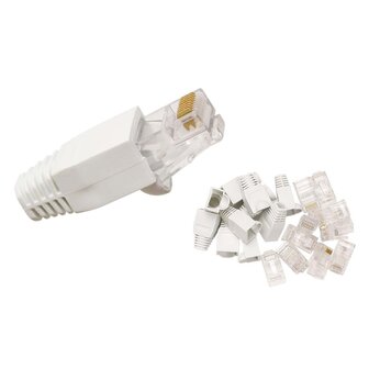 Hirschmann 695020601 Qcrj45 Cat6 Ftp 10 Quick Connect U/ftp Cat6 Dataconnector Rj45 Met Witte Thule - 10 Stuks