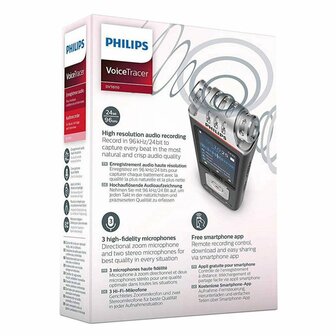 Philips DVT6110 VoiceTracer Audiorecorder Zwart/Zilver