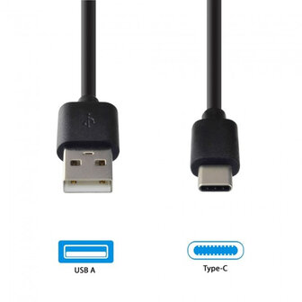 GrabNGo Gng Laad/datakabel Usb-c 1m Zw