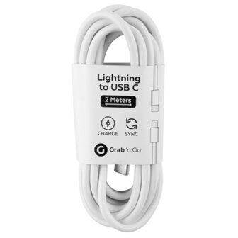 GrabNGo Gng Laadk.usb-c&gt;lightn.2m Wit