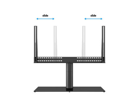 Multibrackets M VESA Tablestand Turn Tafelstandaard 60-75 Inch Schermen Zwart