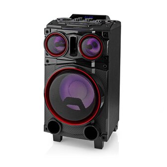 Nedis SPPT800BK Bluetooth&reg; Party Speaker Maximale Batterijduur: 6.5 Uur 120 W Handgreep Feestverlichting Equalizer Zwart