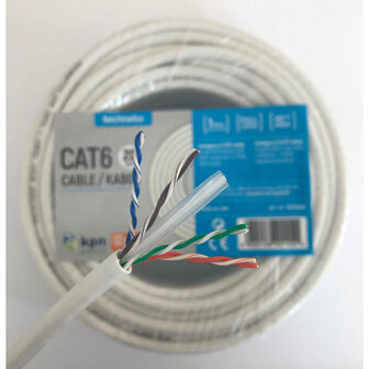 Technetix TN-CAT6-IH-20M Cat6 Utp Netwerkkabel Rj45 (8/8) Male - Rj45 (8/8) Male 20 M Wit