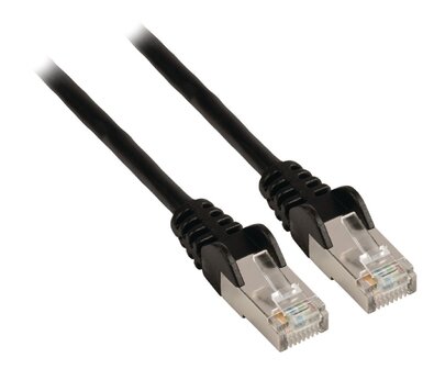 Valueline VLCB85210B10 Cat6 F/utp Netwerkkabel Rj45 (8/8) Male - Rj45 (8/8) Male 1.00 M Zwart