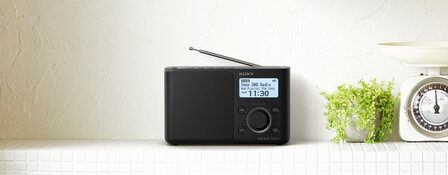 Sony XDR-S61D DAB draagbare radio Zwart