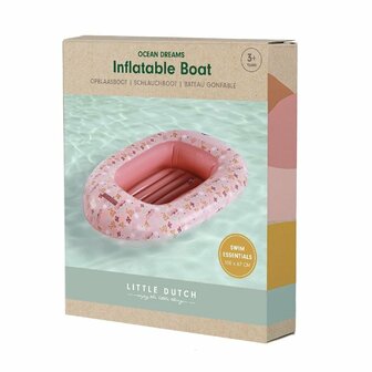 Little Dutch Ocean Dreams Opblaasboot 100x67 cm Roze