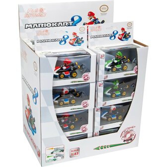 Carrera Nintendo Mario Kart 8 1:43 Assorti Display 24 Stuks