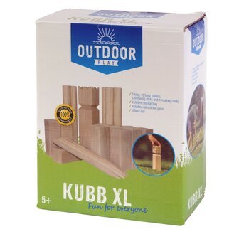 Outdoor Play XL Kubb met 21 Houten Onderdelen