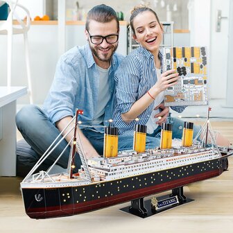 Cubic Fun 3D LED Puzzel Titanic 266 Stukjes