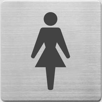 Alco AL-450-1 Pictogram RVS 90x90x1mm - WC Dames -