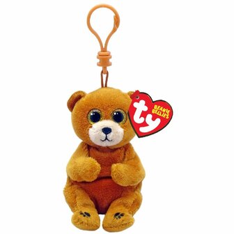 TY Beanie Babies Bellies Clip Knuffelbeer Duncan 10 cm