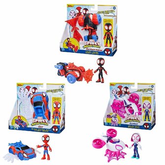 Hasbro Marvel Spidey and Friends Voertuig en Figuur Verschillende Uitvoeringen