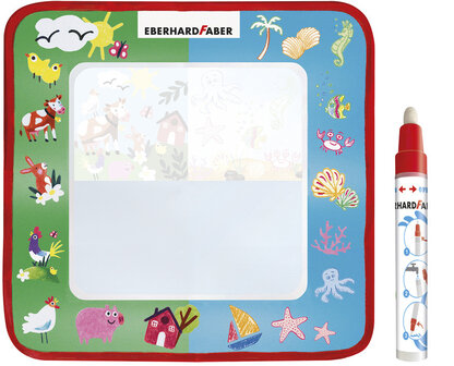 Eberhard Faber EF-524130 Tekenmat Aquafun 32x32cm Incl. 1 Waterstift