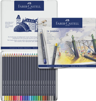 Faber Castell FC-114724 Kleurpotlood Faber-Castell Goldfaber Etui &agrave; 24 Stuks